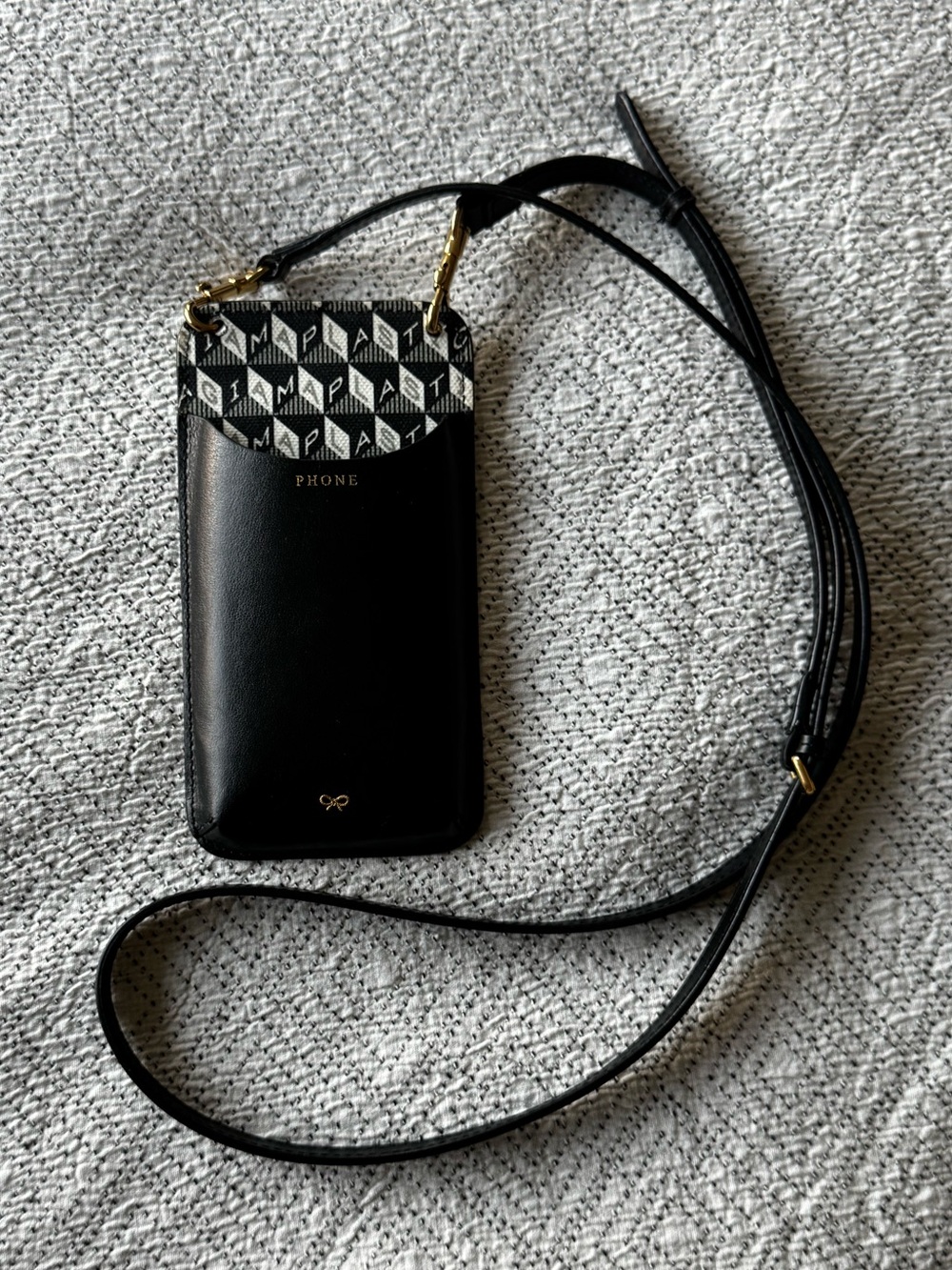 Anya Hindmarch Phone Pouch & Card Holder with removable strap